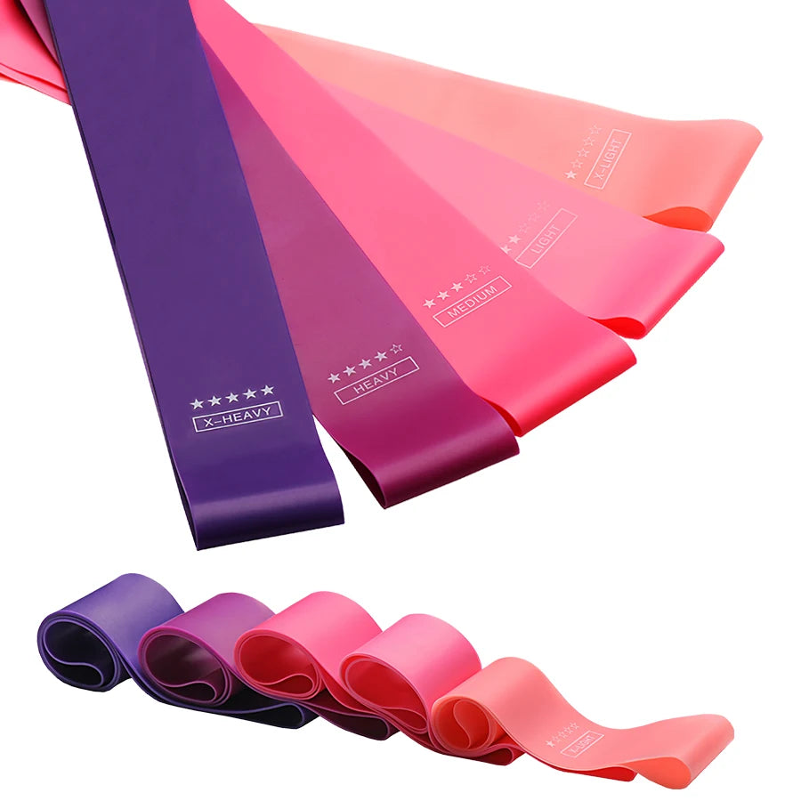 Elastic Fitness Bands  - 5 Different Levels Resistance Bands